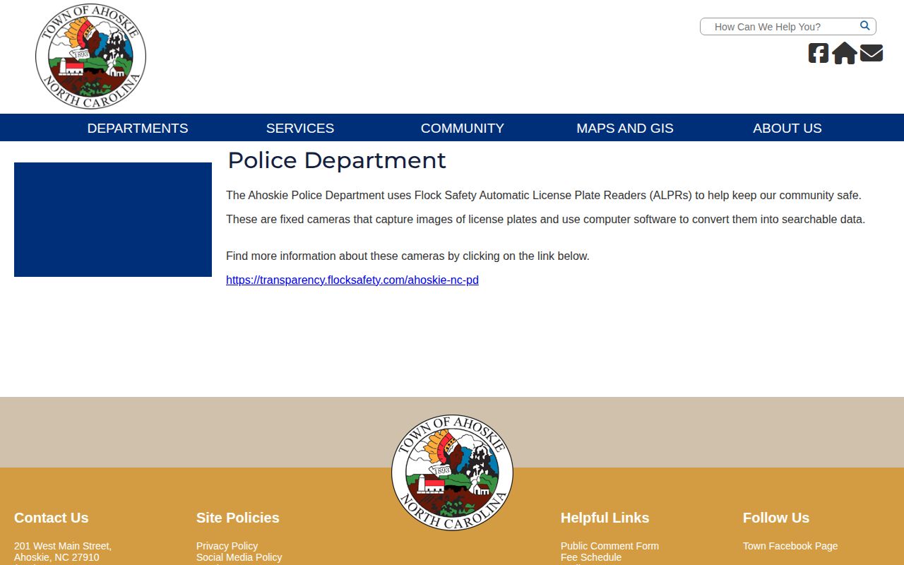 Hertford County Ahoskie Police Department official arrest-record source